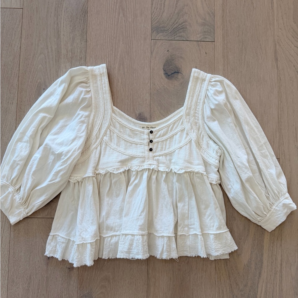 We The Free Ivory Boho Blouse